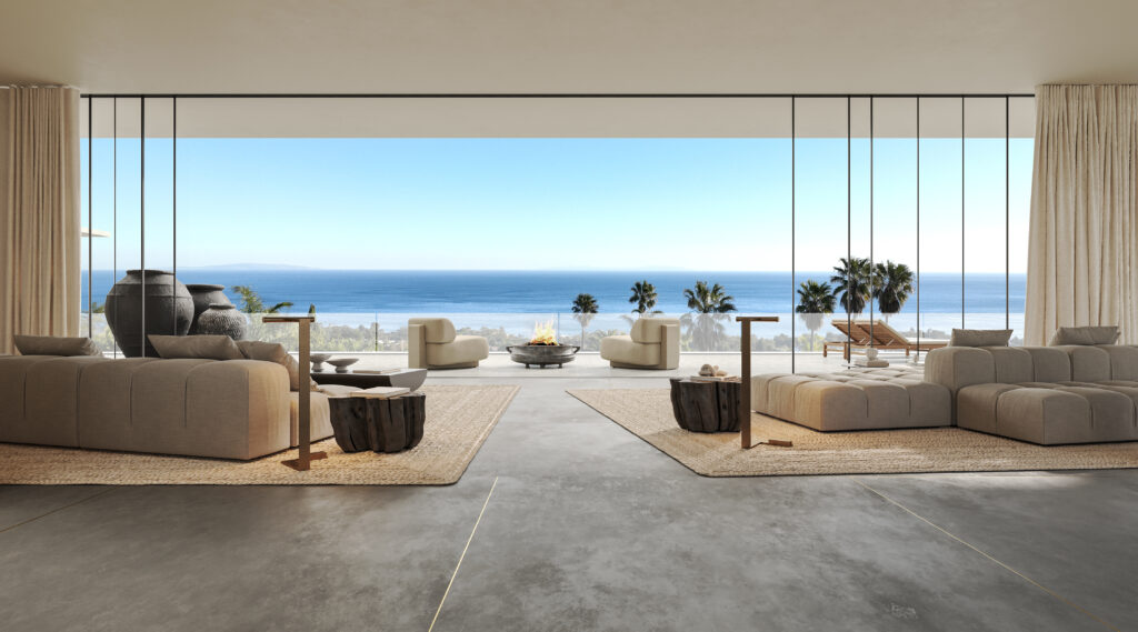 Casa en Malibú, salón